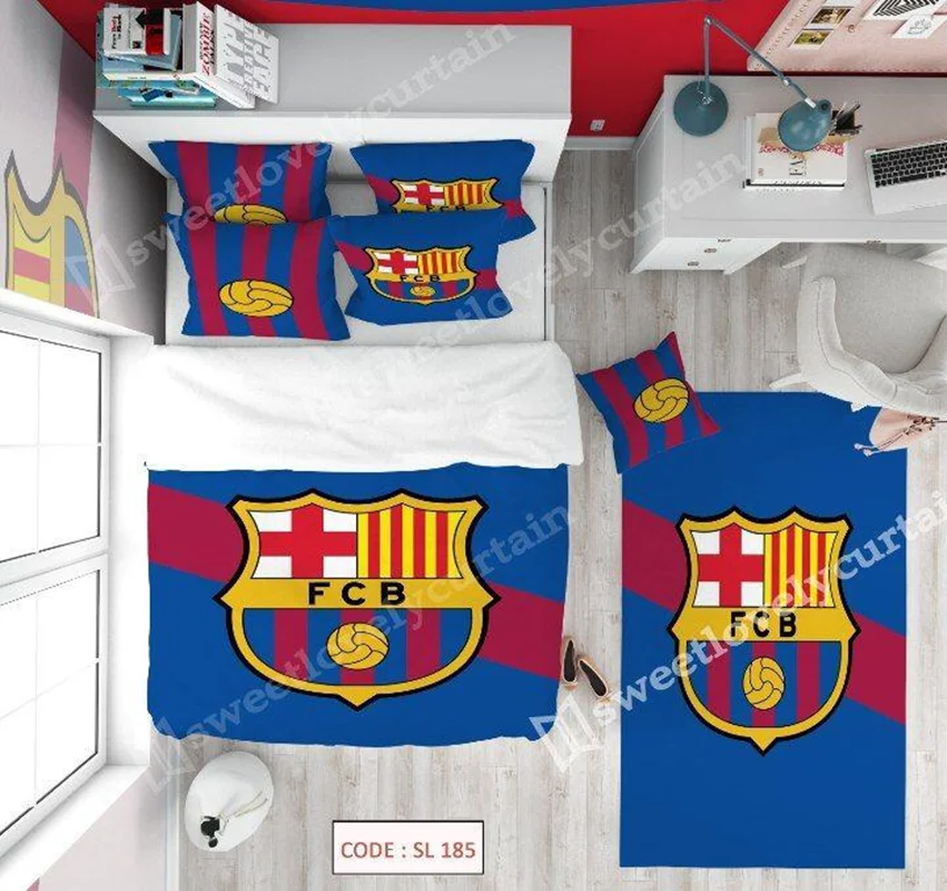 ست اتاق خواب ۱۸۵ SL طرح  پسرانه ورزشی بارسلونا