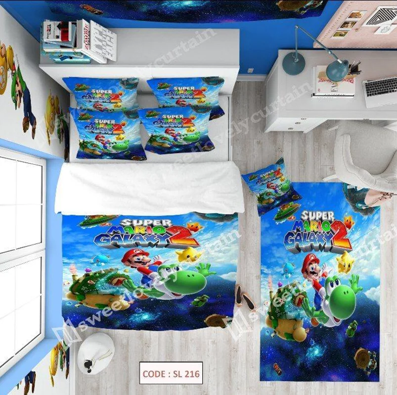 ست اتاق خواب ۲۱۶ SL طرح پسرانه بازی سوپر ماریو