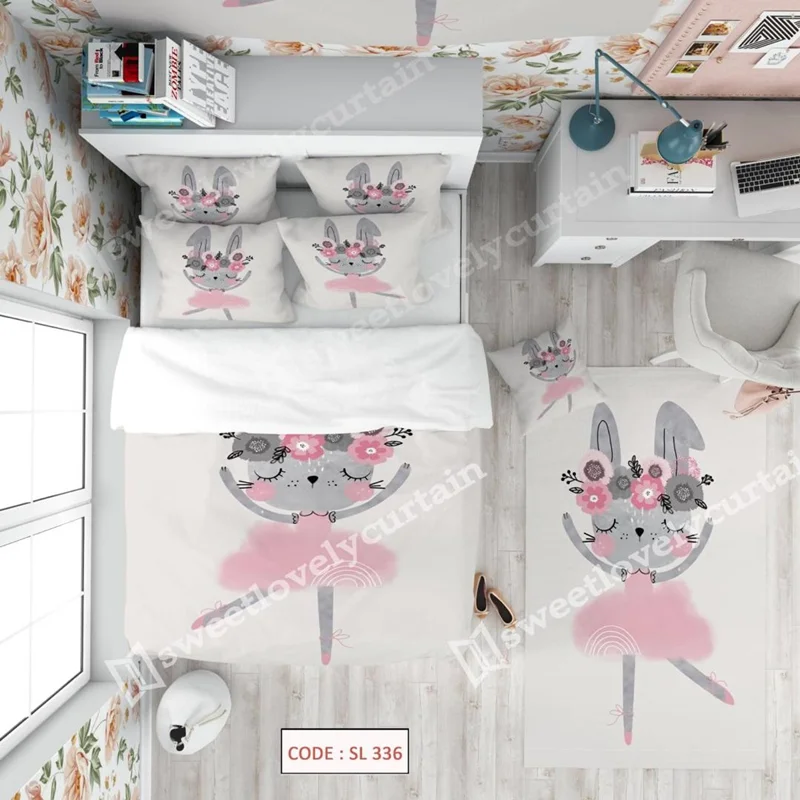 ست اتاق خواب SL 336 طرح کودک دخترانه خرگوش